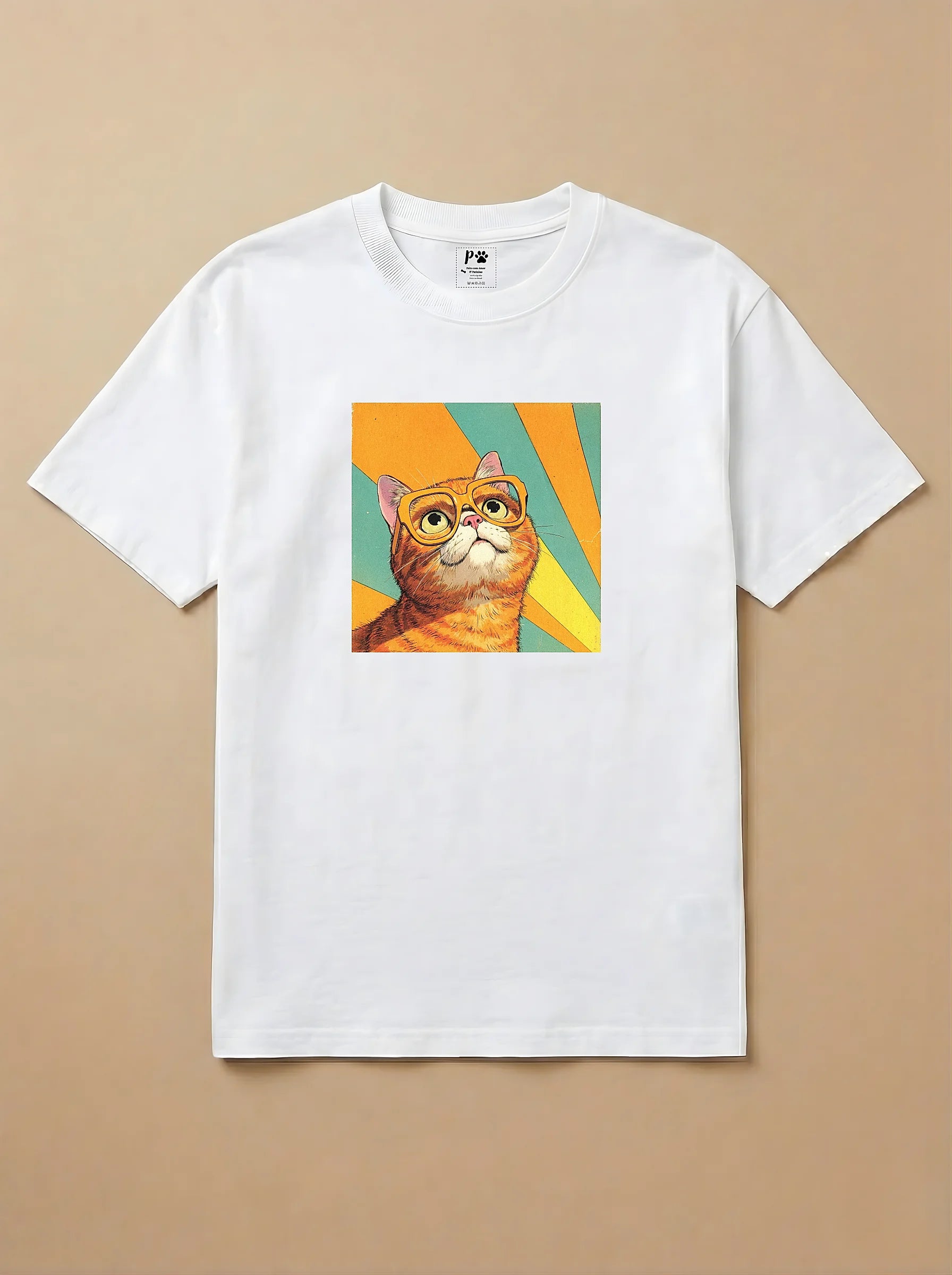 Camisa 1960s Pop Art - Gato Laranja