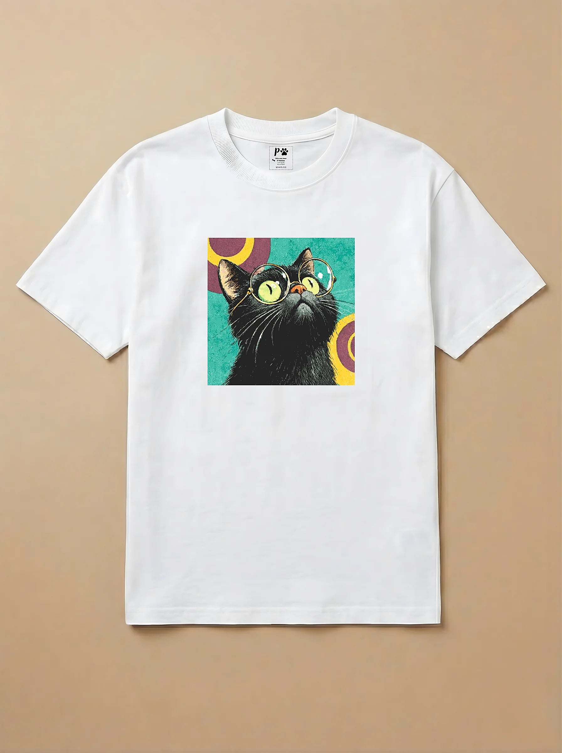 Camisa 1960s Pop Art - Gato Preto