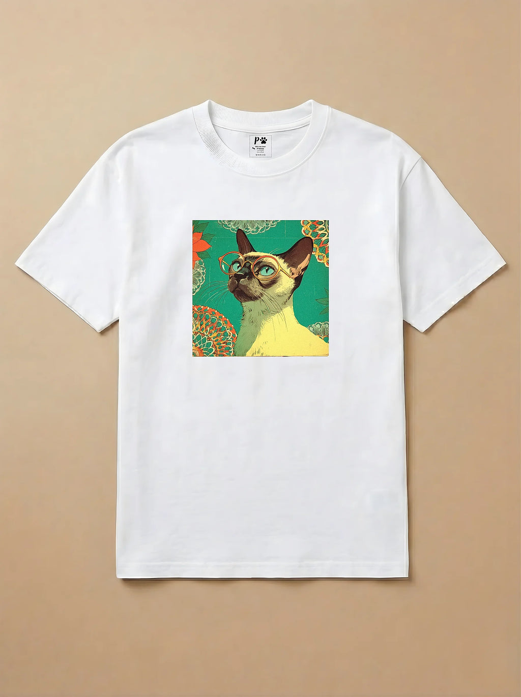 Camisa 1960s Pop Art - Gato Siamês