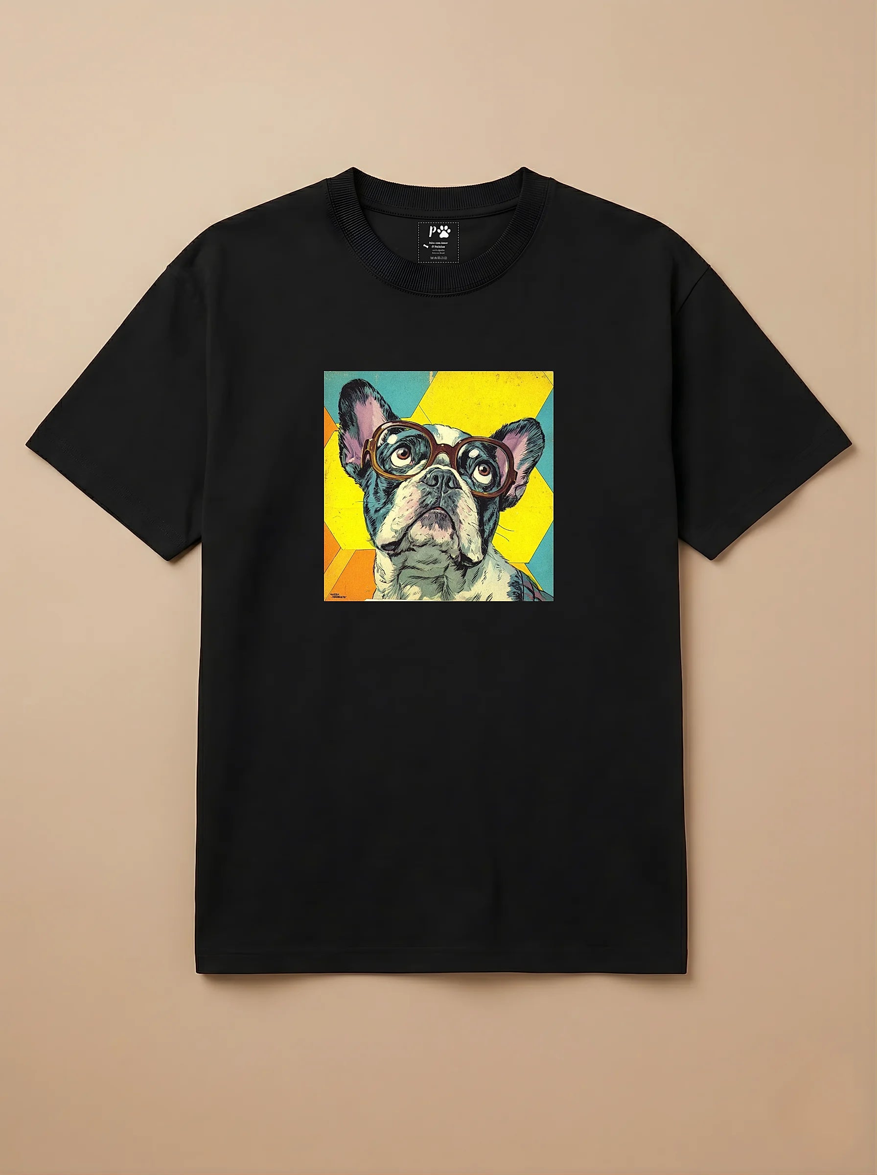 Camisa 1960s Pop Art - Bulldog Francês