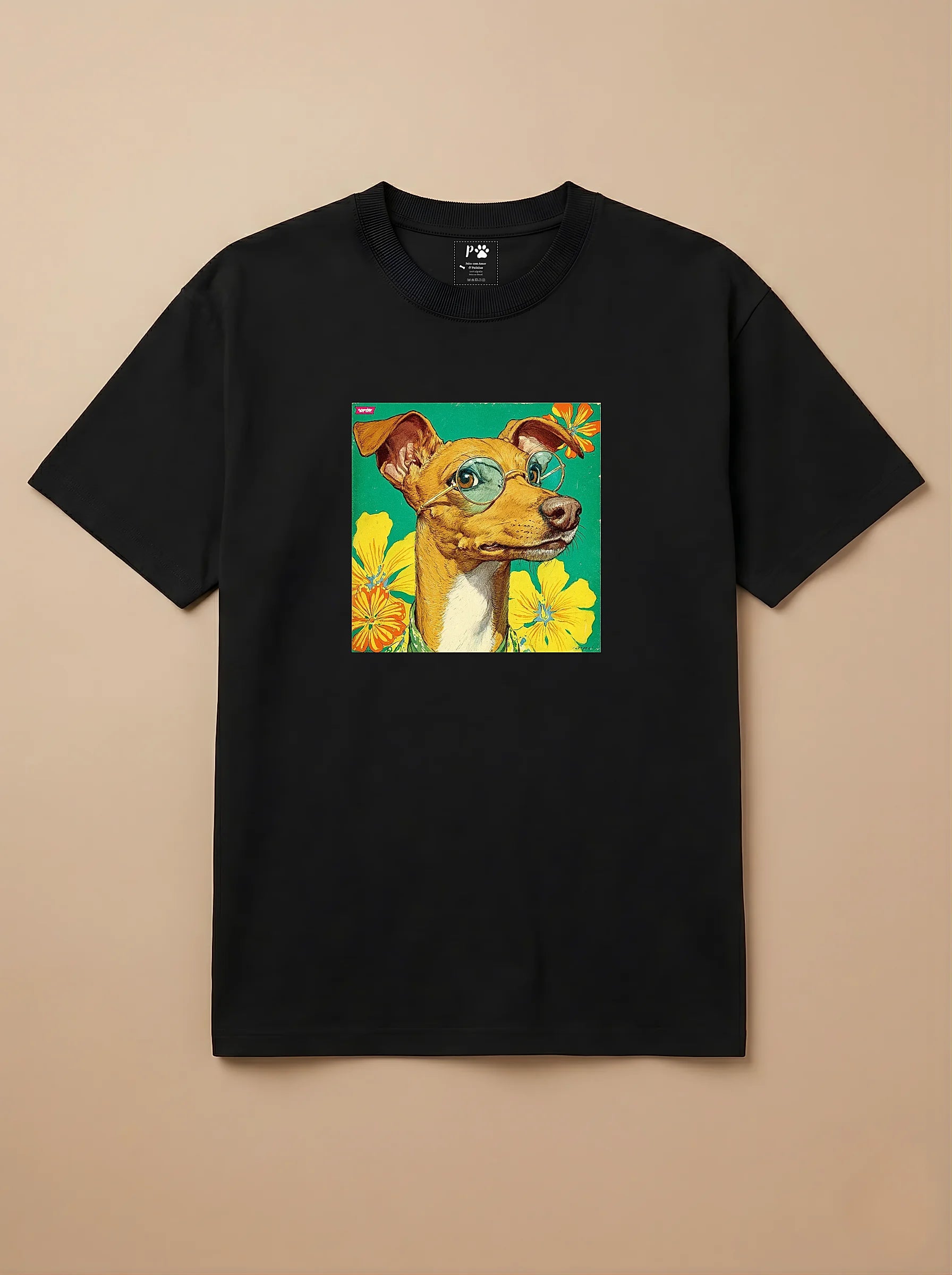Camisa 1960s Pop Art - Caramelo
