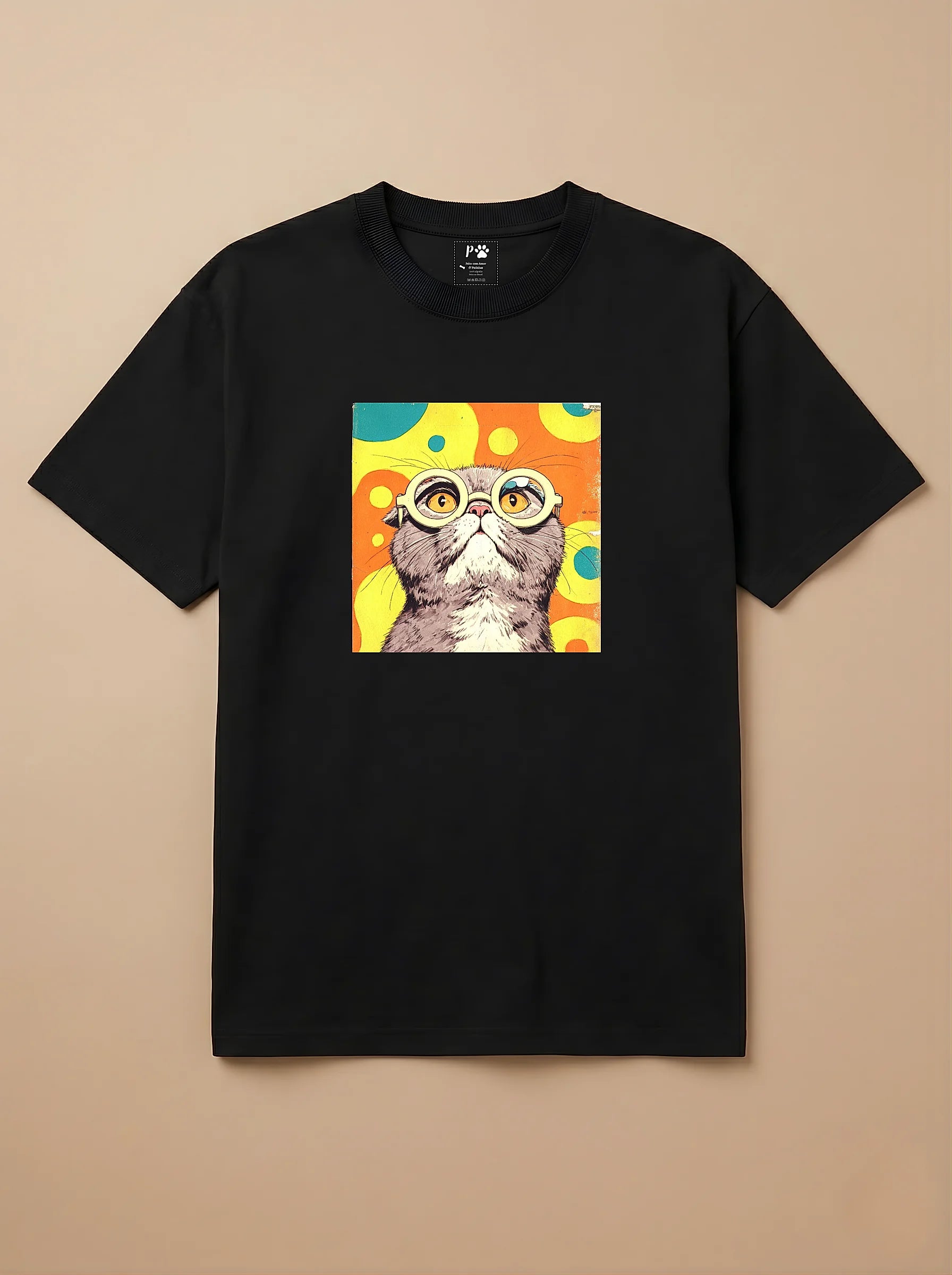 Camisa 1960s Pop Art - Gato Escocês