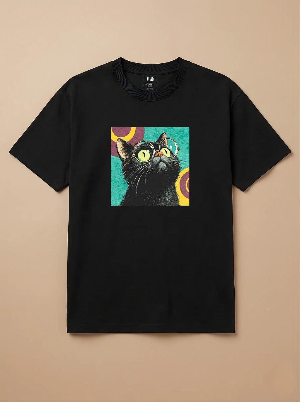 Camisa 1960s Pop Art - Gato Preto
