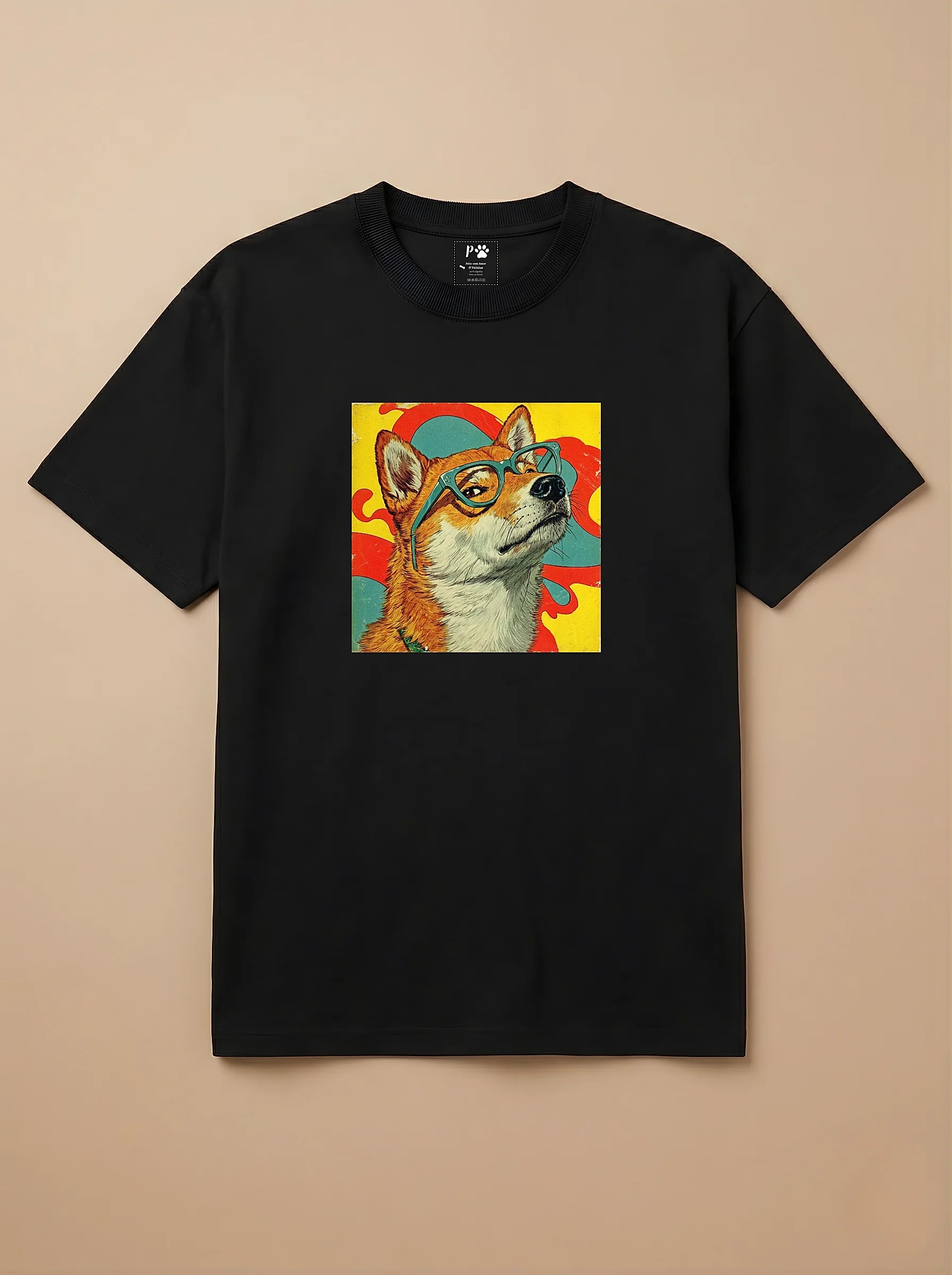 Camisa 1960s Pop Art - Shiba Inu