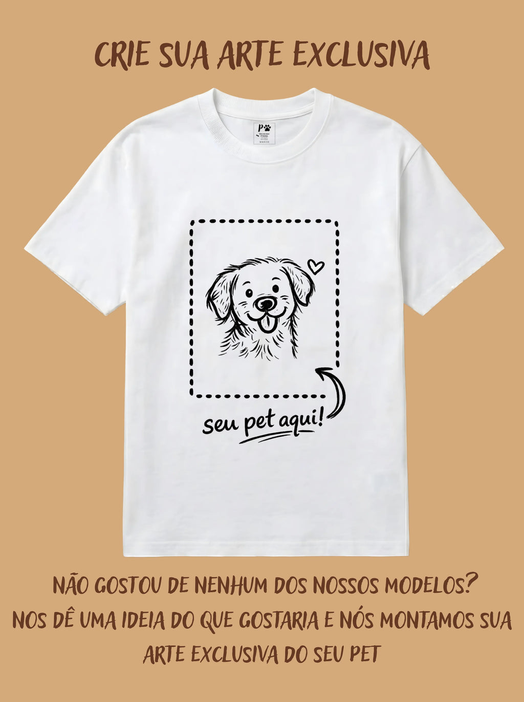 Camisa T-Shirt Personalizada - Tô de Pet