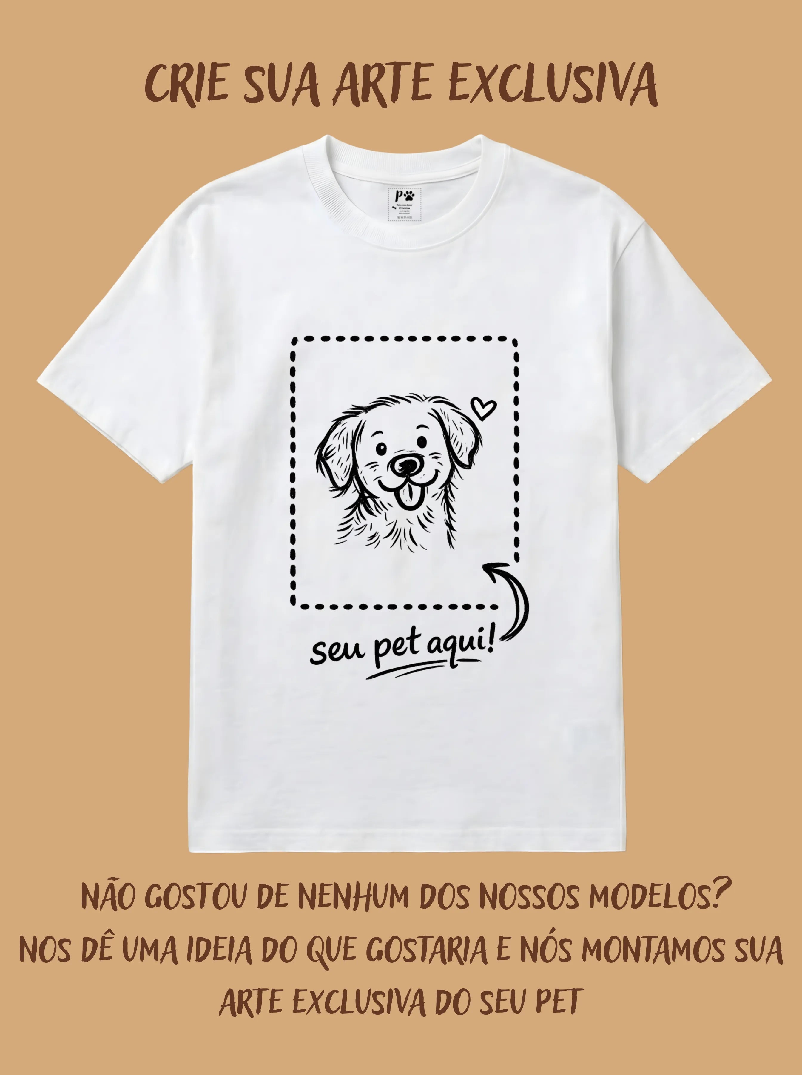 Camisa T-Shirt Personalizada - Tô de Pet