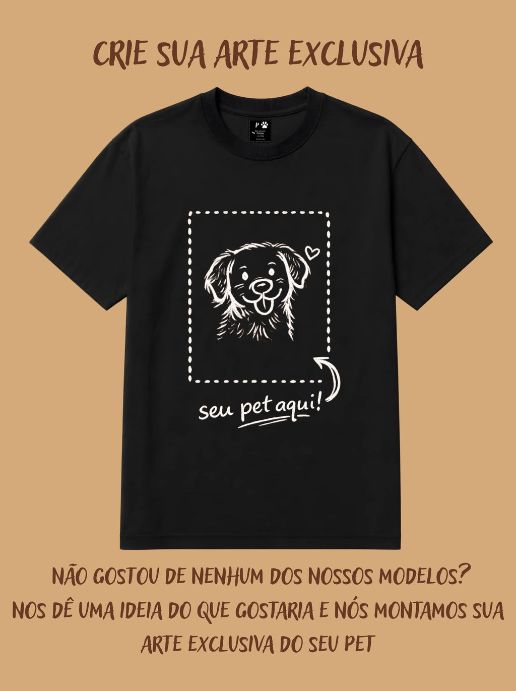 Camisa T-Shirt Personalizada - Tô de Pet