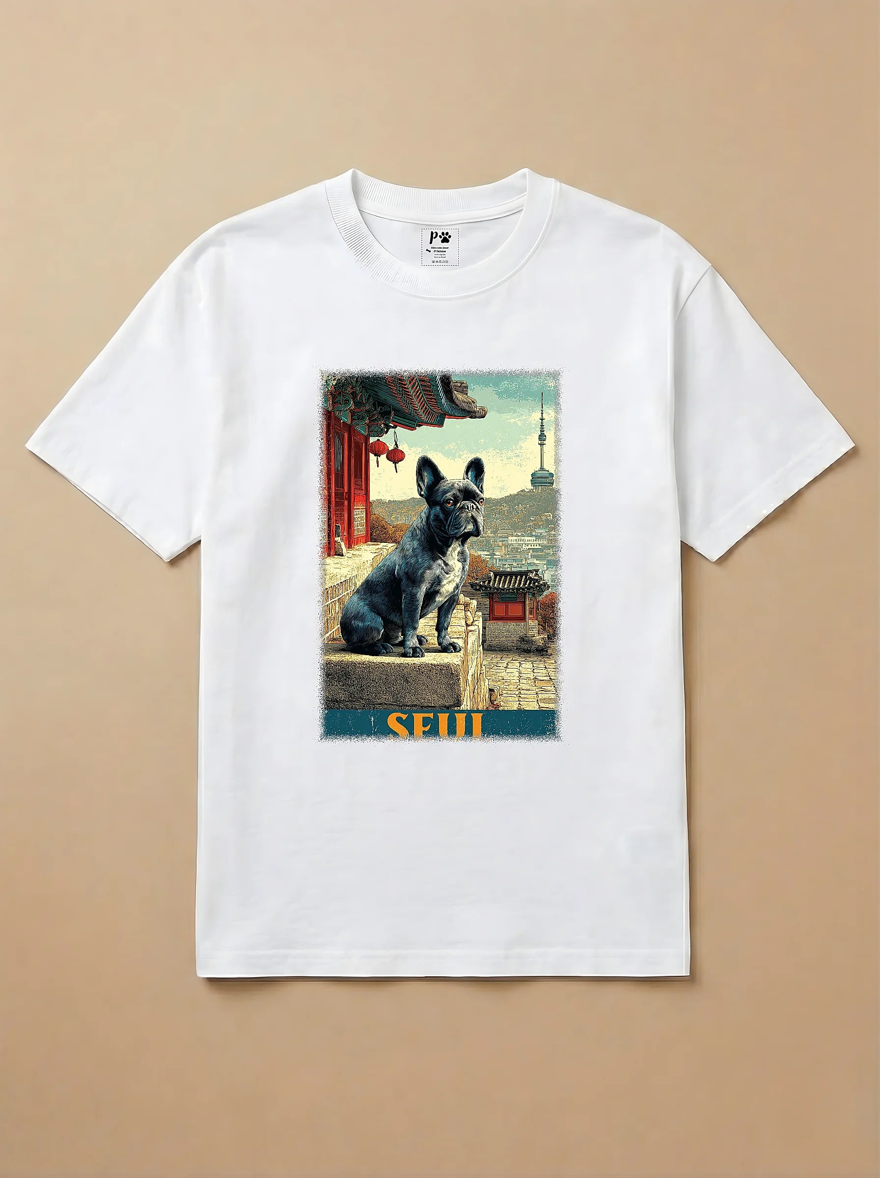 Camisa Bulldog Francês em Seul