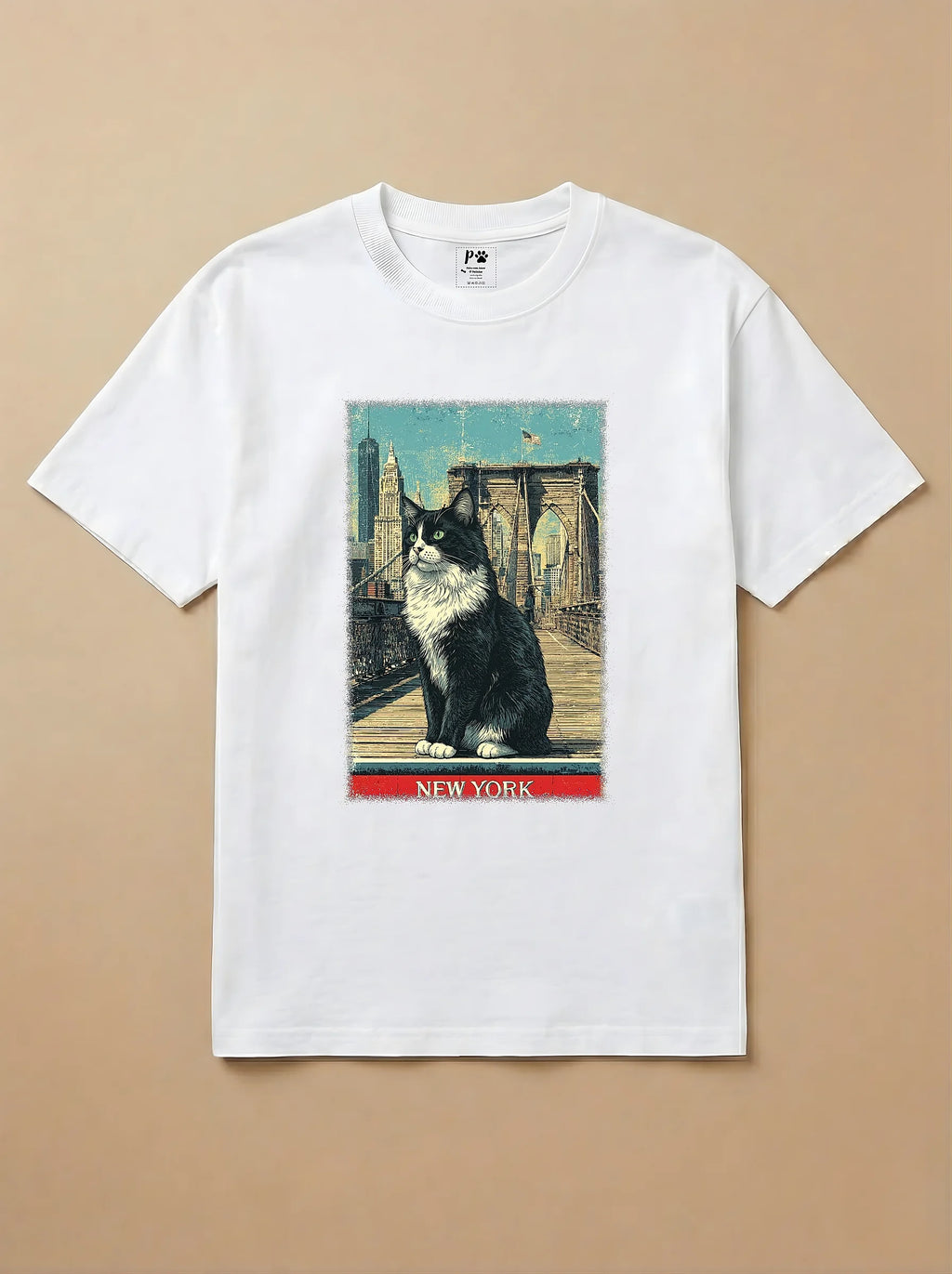Camisa Gato Frajola em Nova York