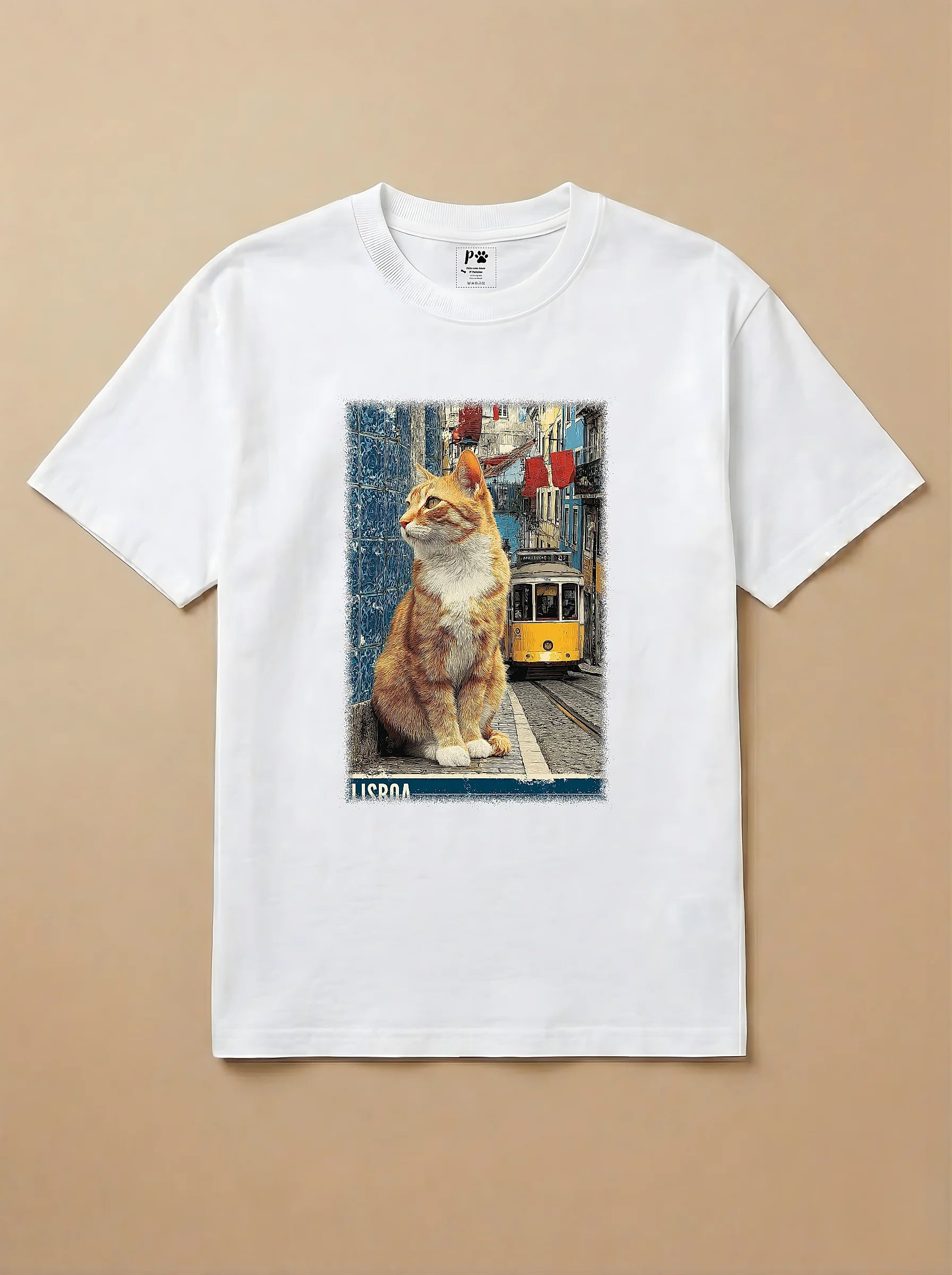 Camisa Gato Laranja em Lisboa
