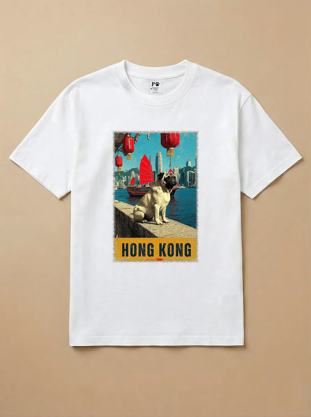 Camisa Pug em Hong Kong