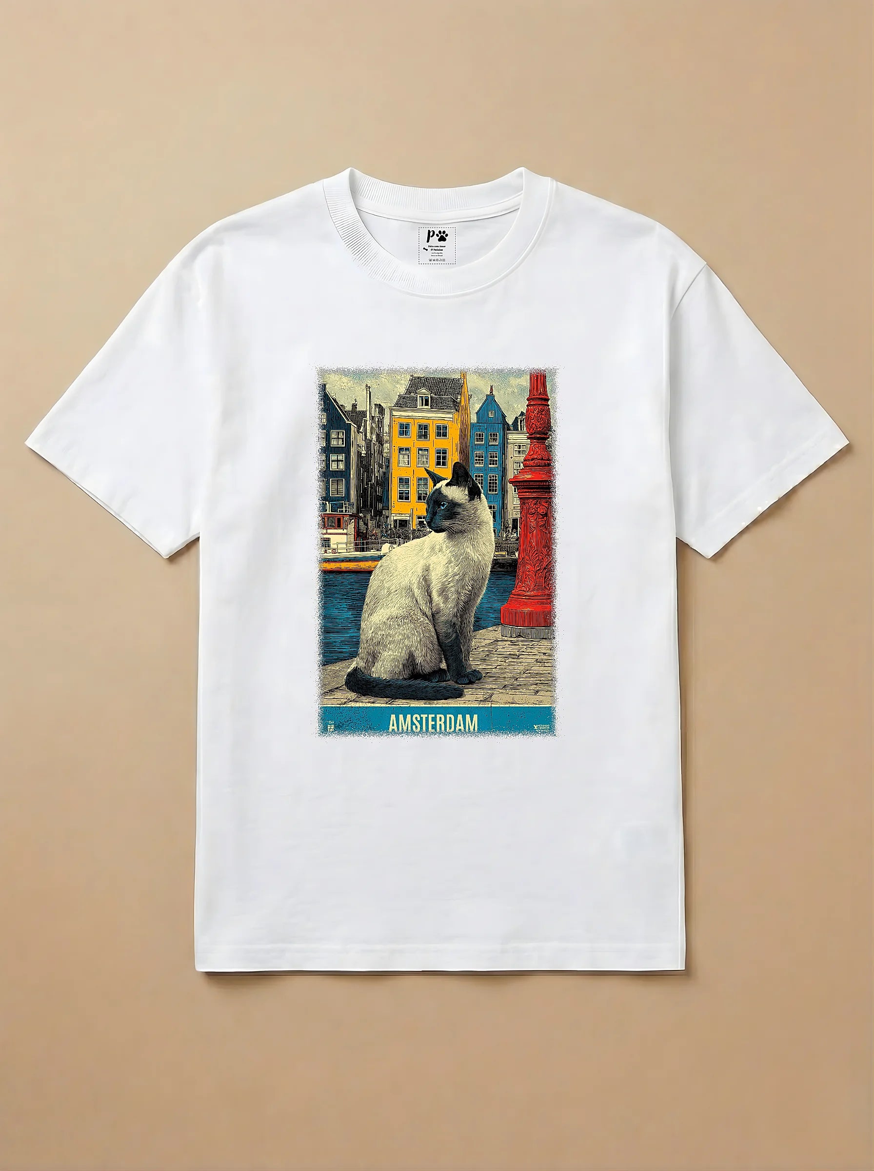 Camisa Gato Siamês em Amsterdã