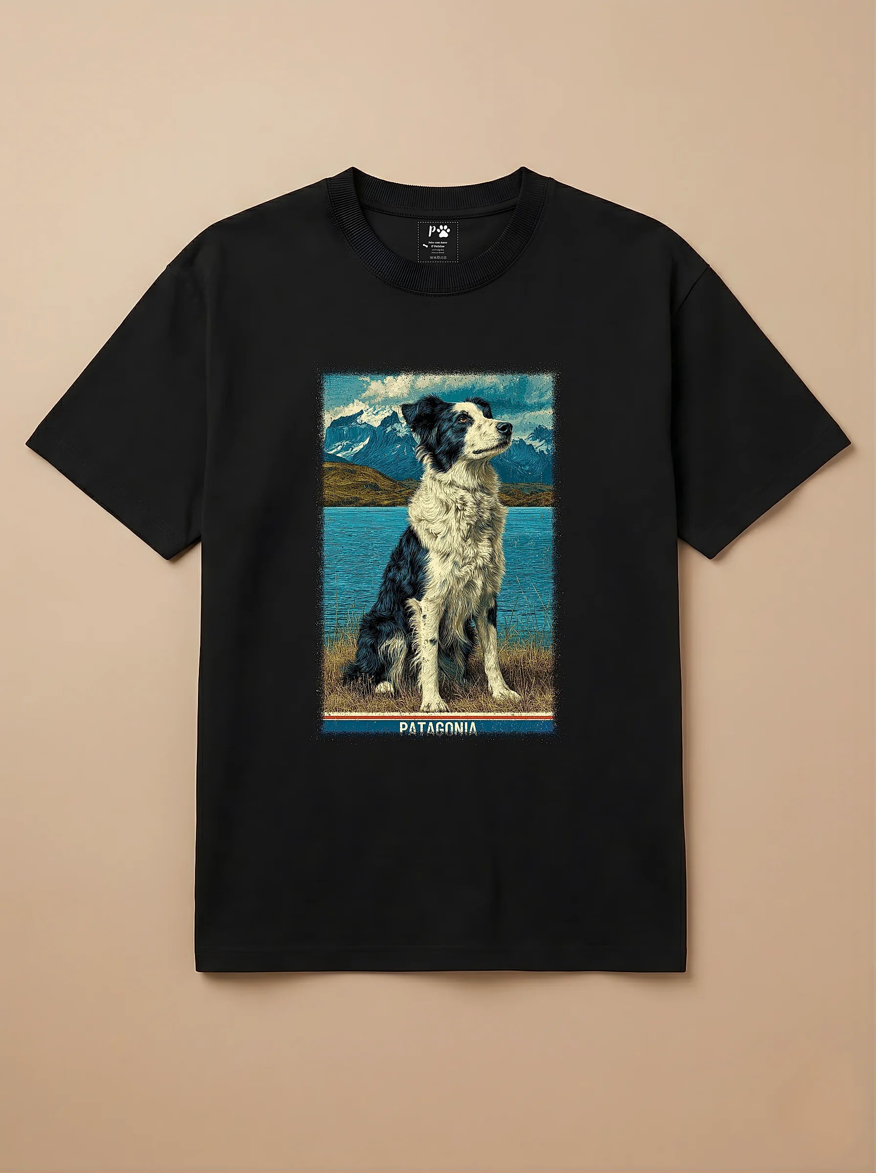 Camisa Border Collie na Patagonia
