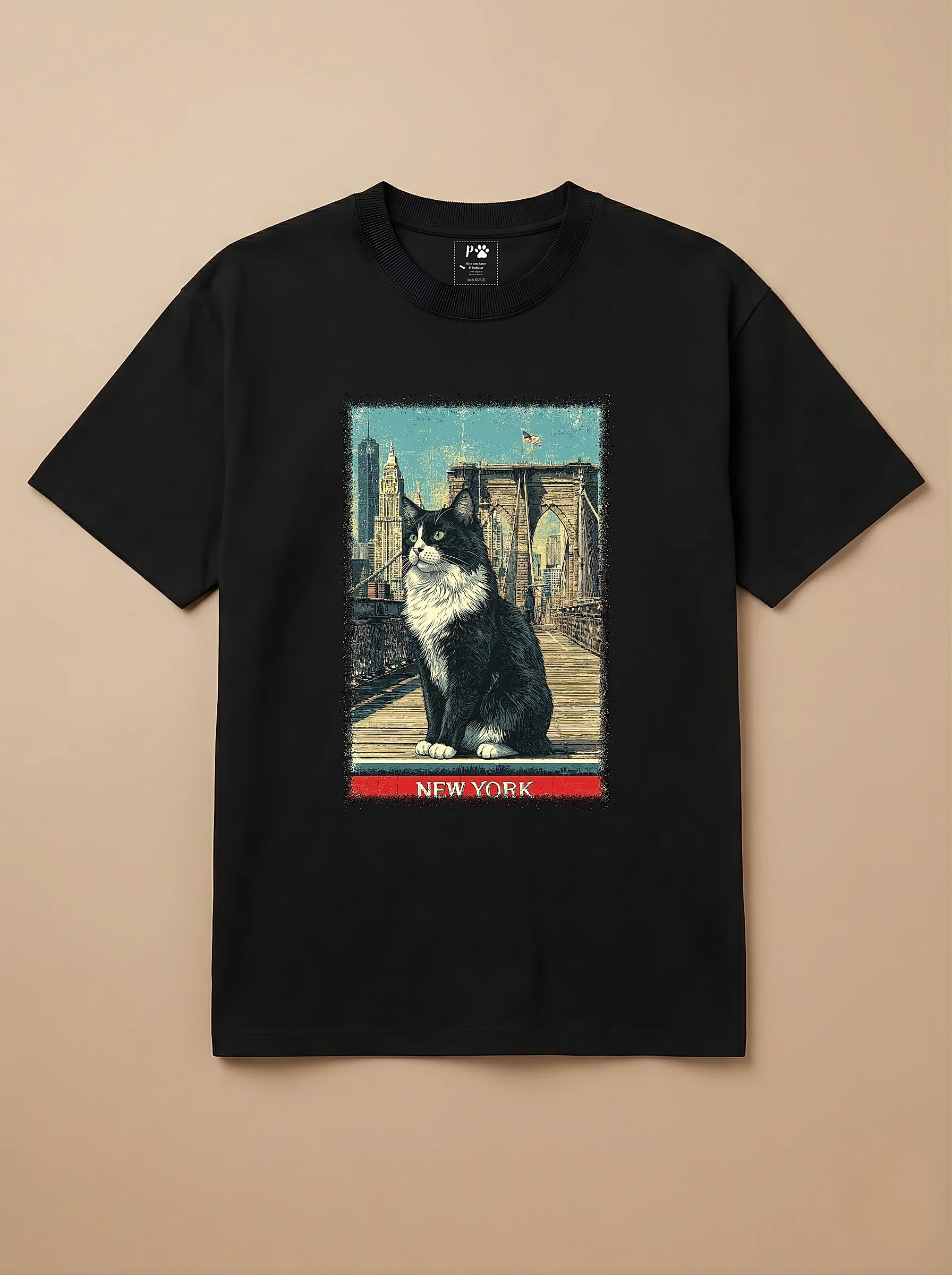 Camisa Gato Frajola em Nova York