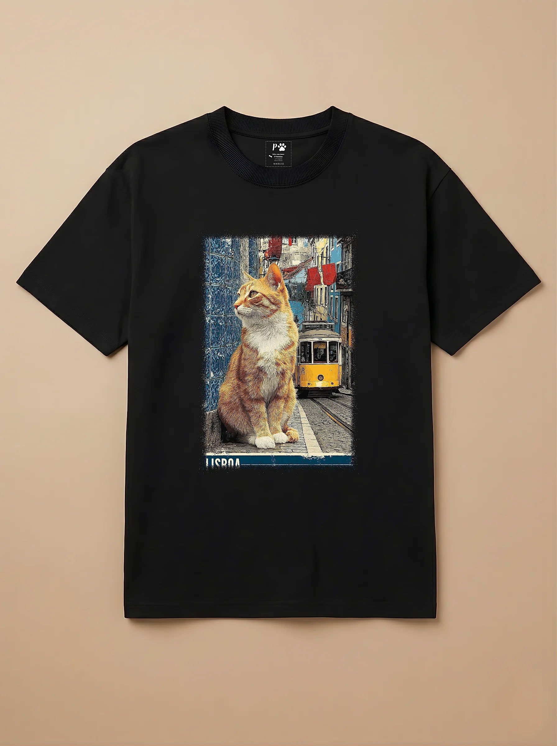 Camisa Gato Laranja em Lisboa
