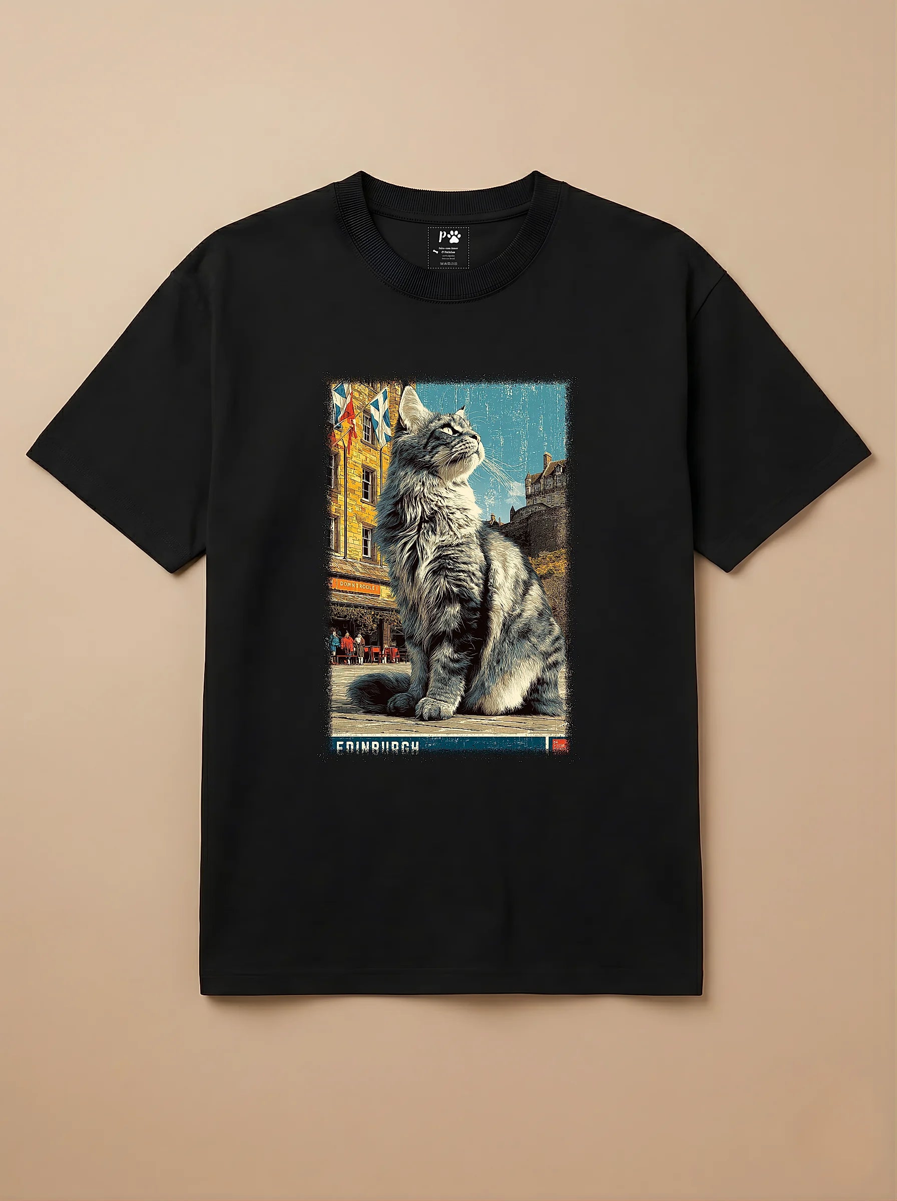 Camisa Gato Maine Coon em Edimburgo
