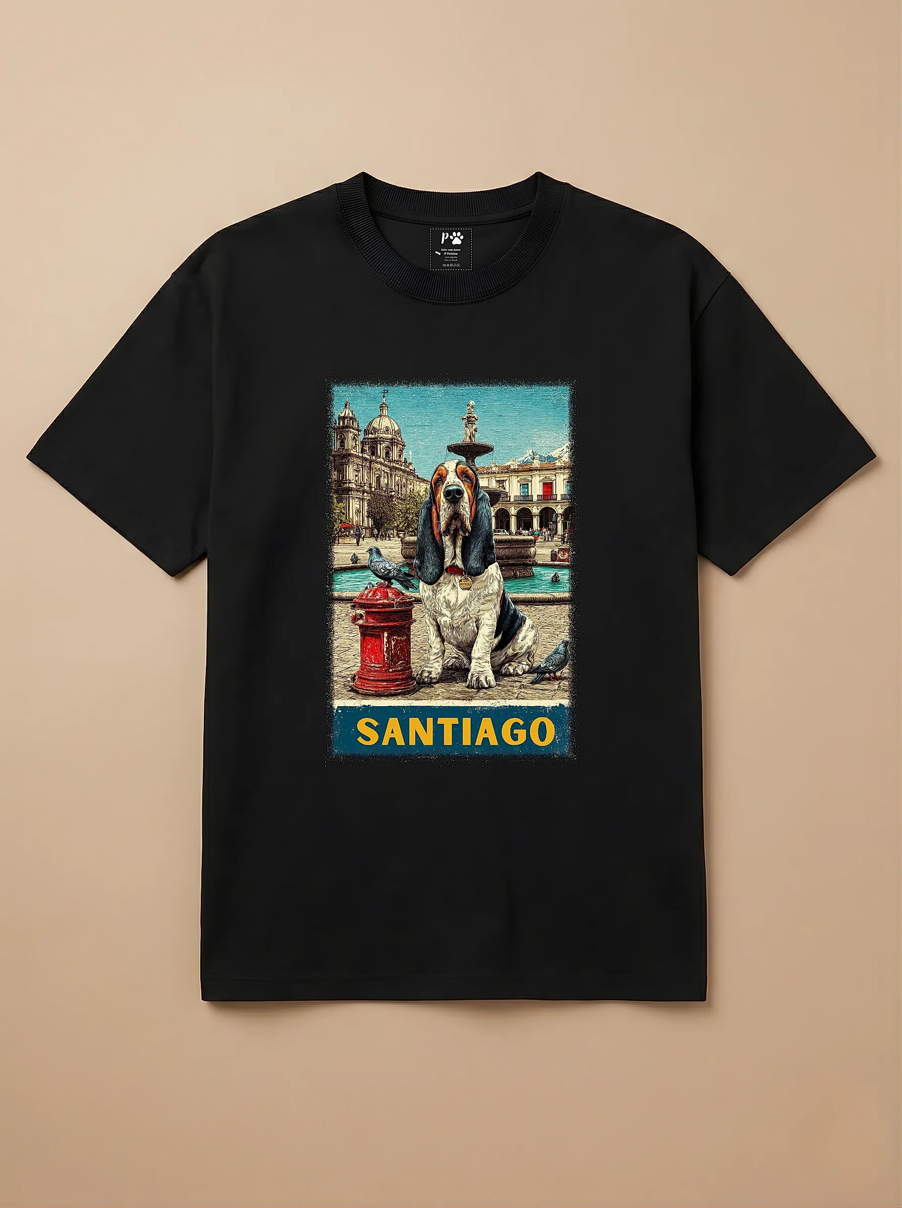 Camisa Basset Hound em Santiago