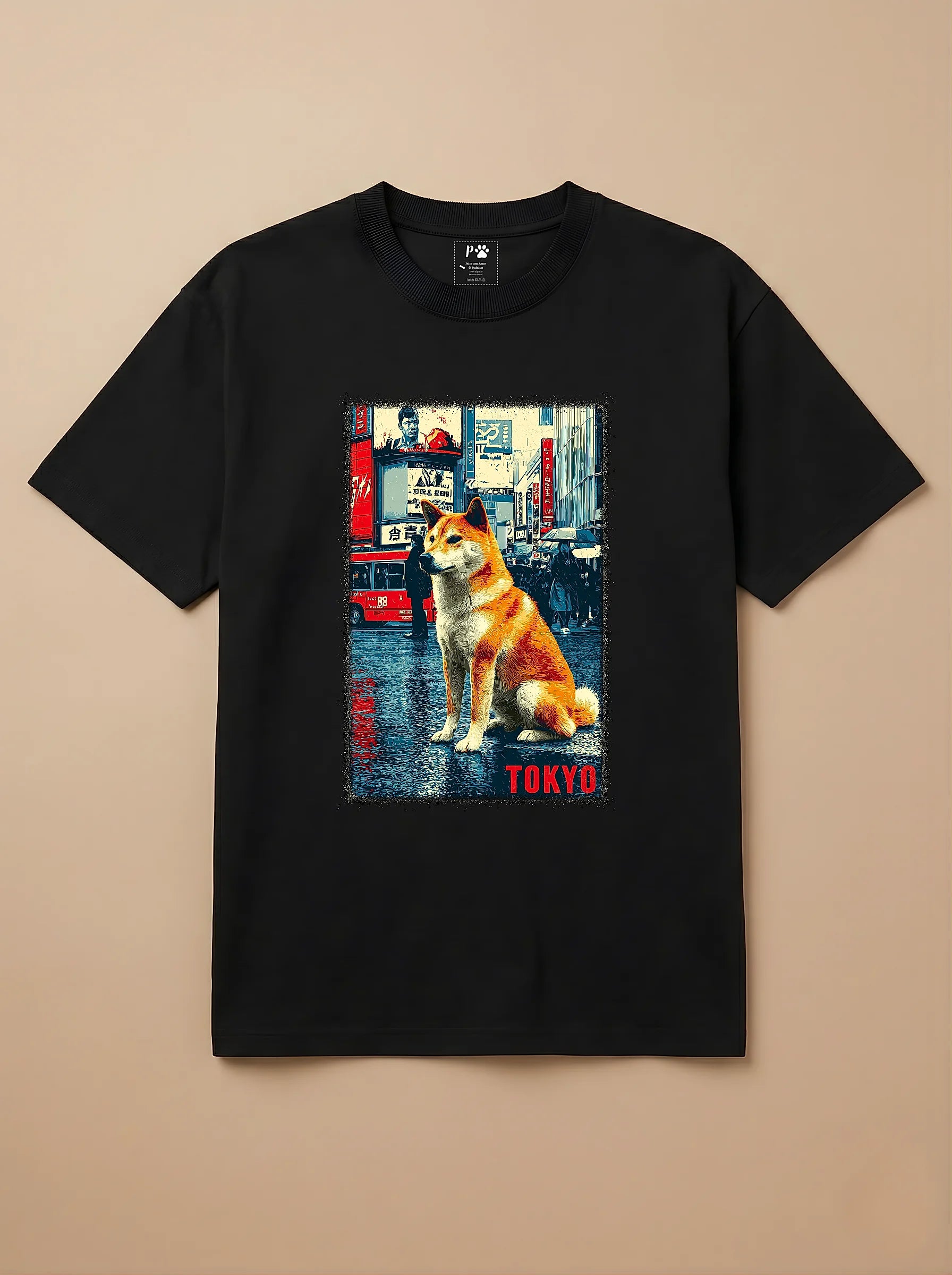 Camisa Shiba Inu em Tóquio