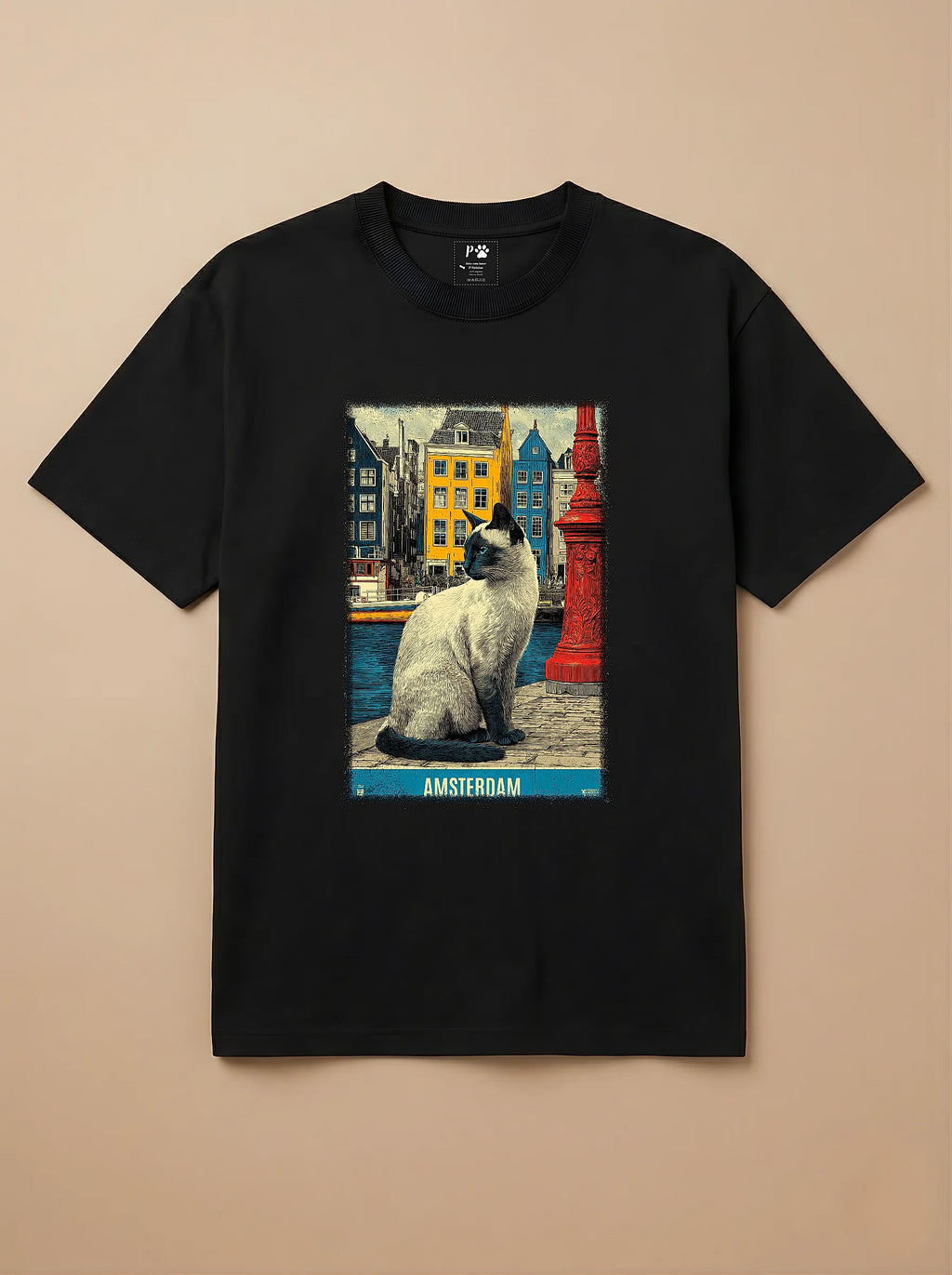 Camisa Gato Siamês em Amsterdã