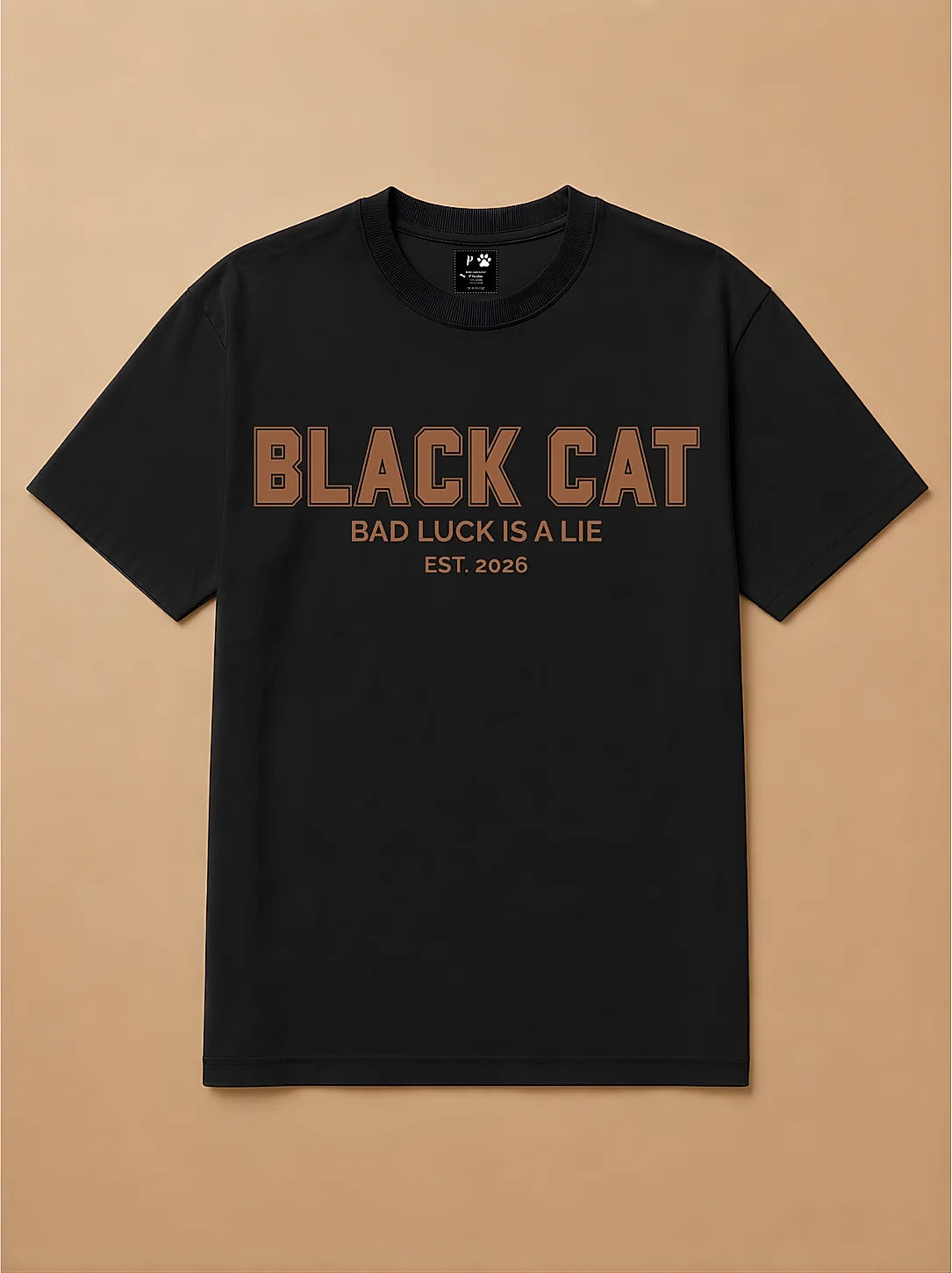 Camisa Oversized College - Gato Preto