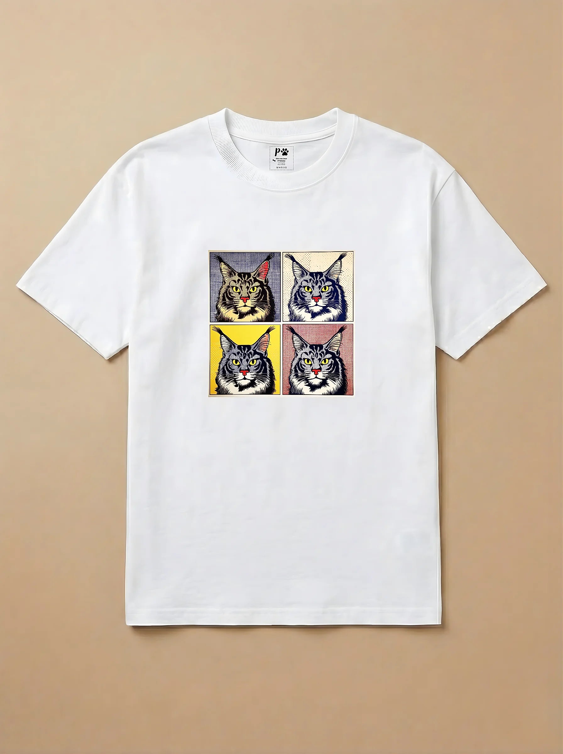Camisa Quadrinhos - Gato Maine Coon
