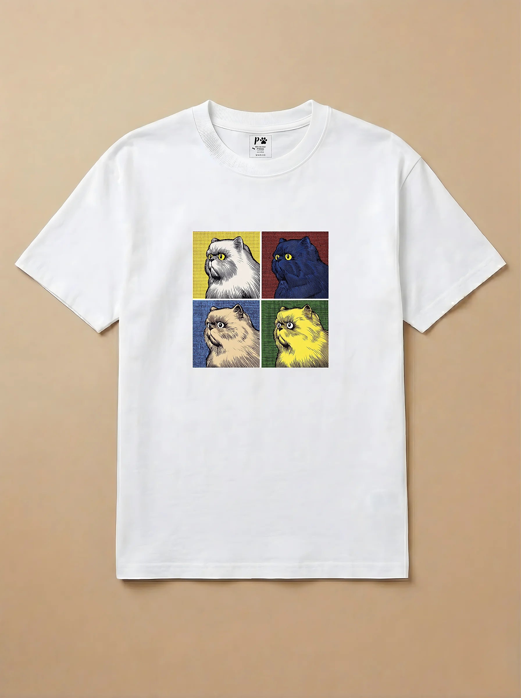 Camisa Quadrinhos - Gato Persa