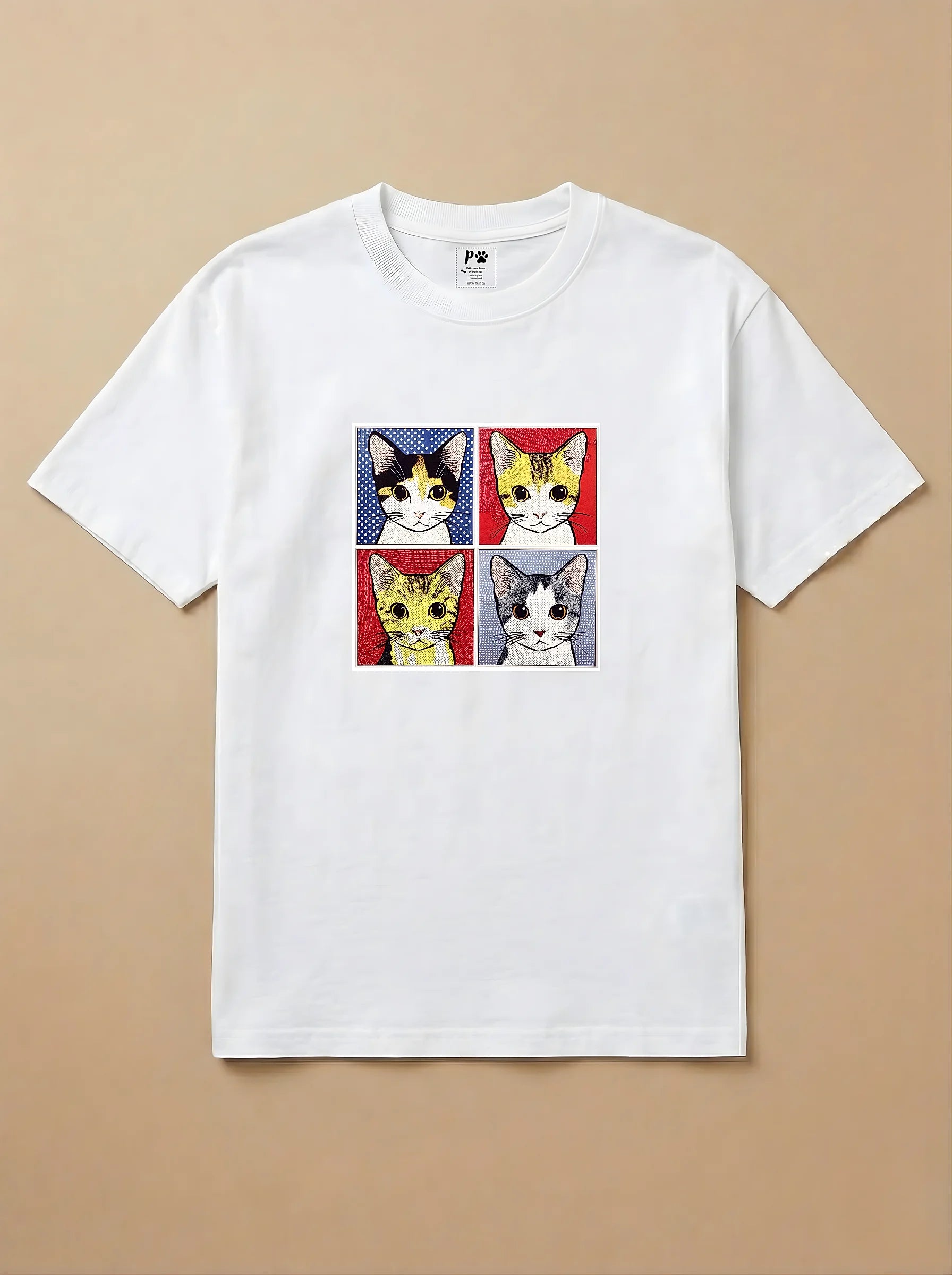 Camisa Quadrinhos - Gato Tricolor