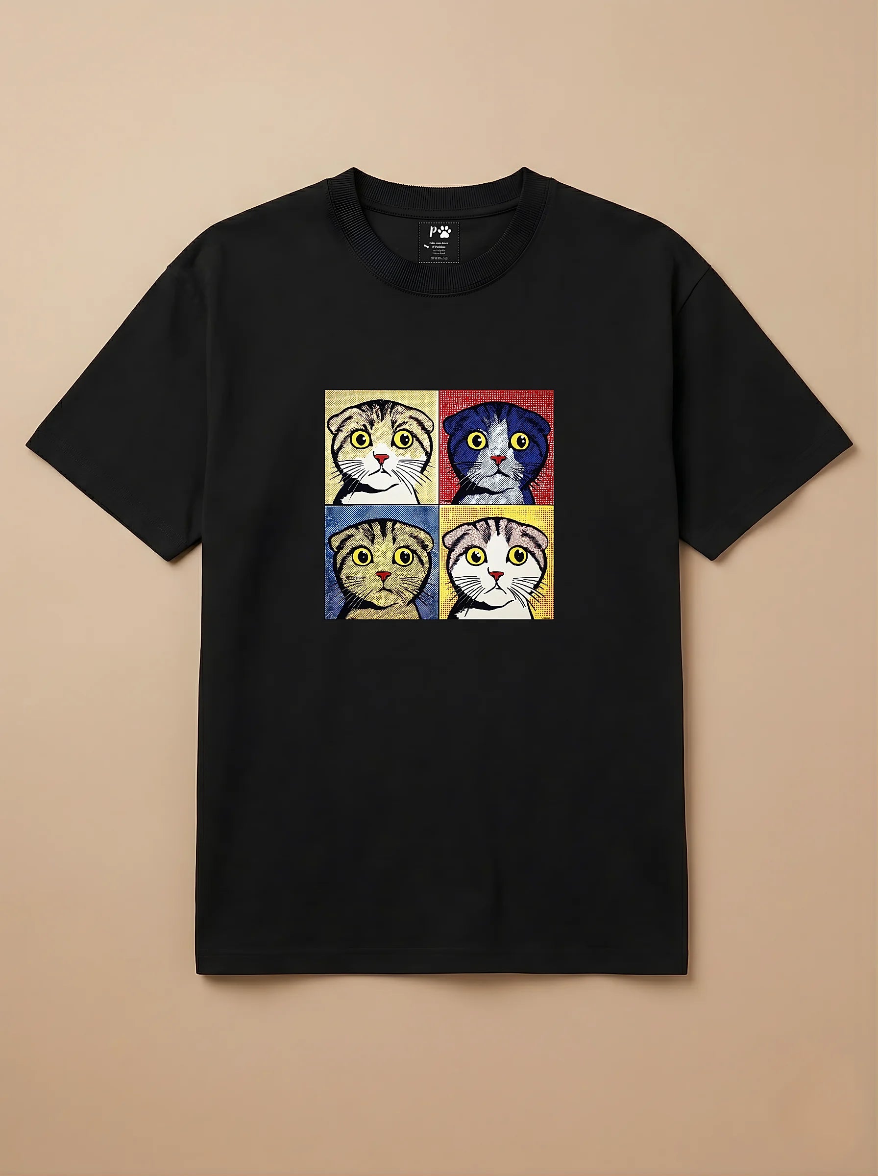 Camisa Quadrinhos - Gato Escocês