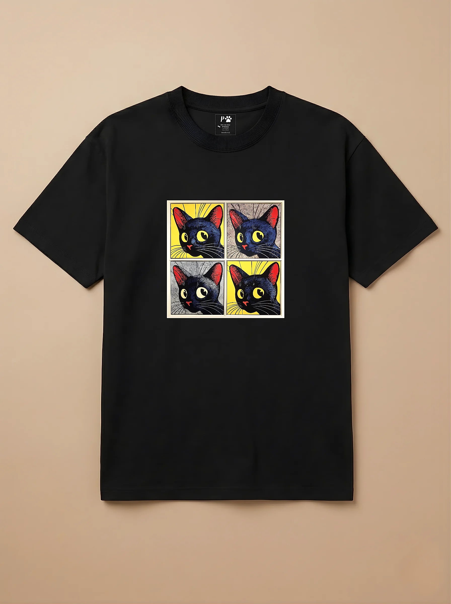Camisa Quadrinhos - Gato Preto