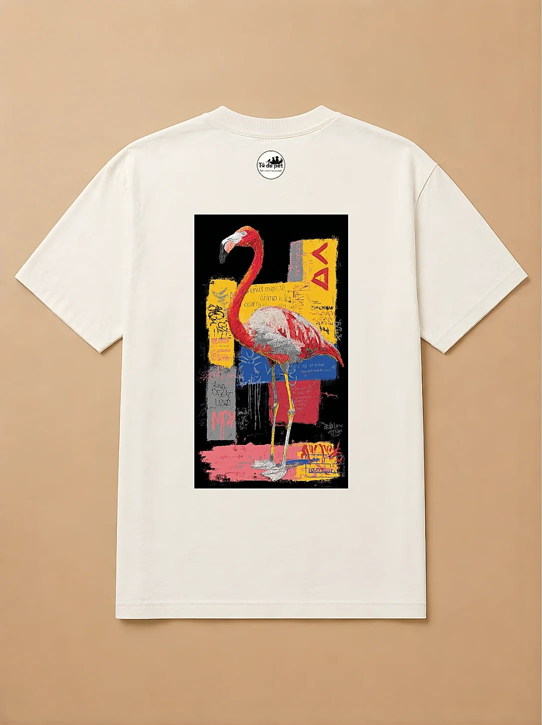 Camisa Oversized Street Art - Flamingo