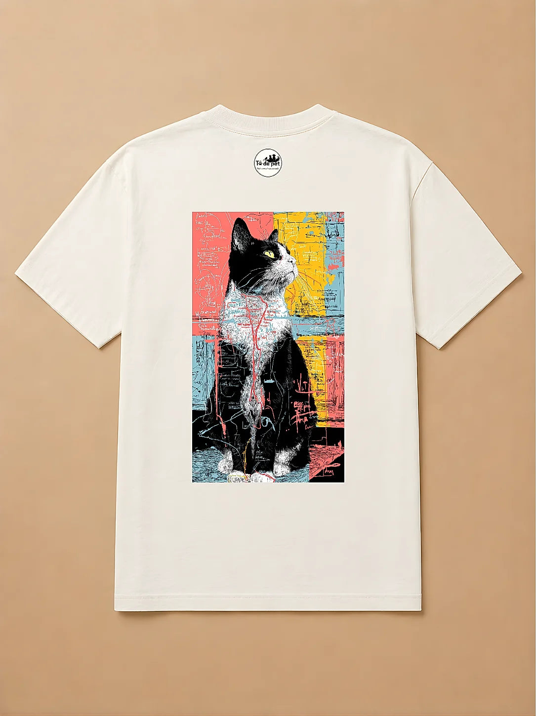 Camisa Oversized Street Art - Gato Frajola