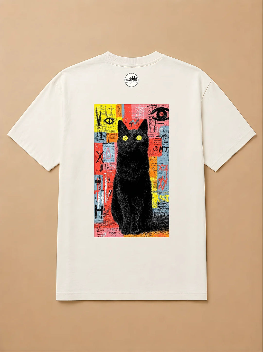 Camisa Oversized Street Art - Gato Preto