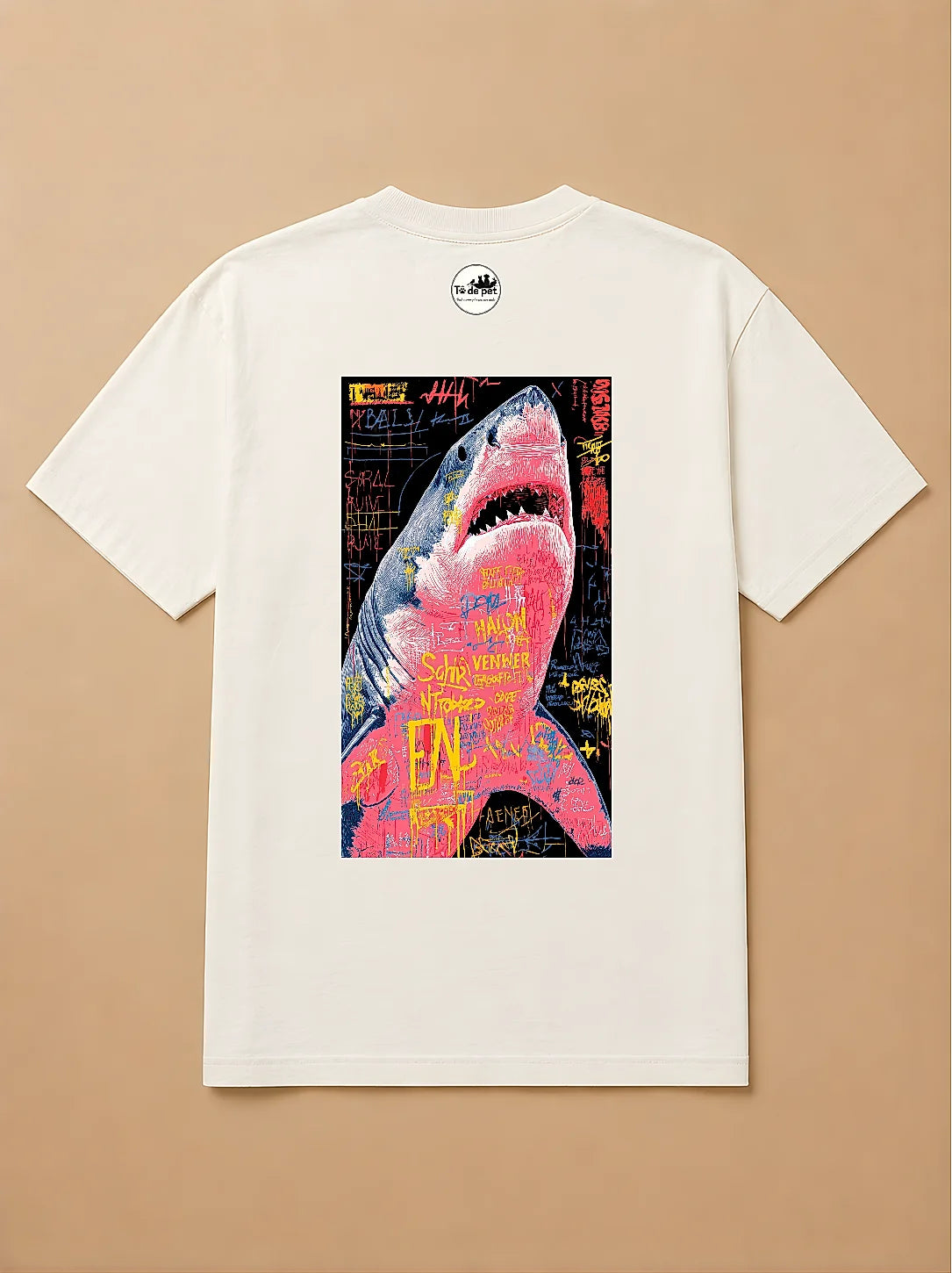 Camisa Oversized Street Art - Tubarão