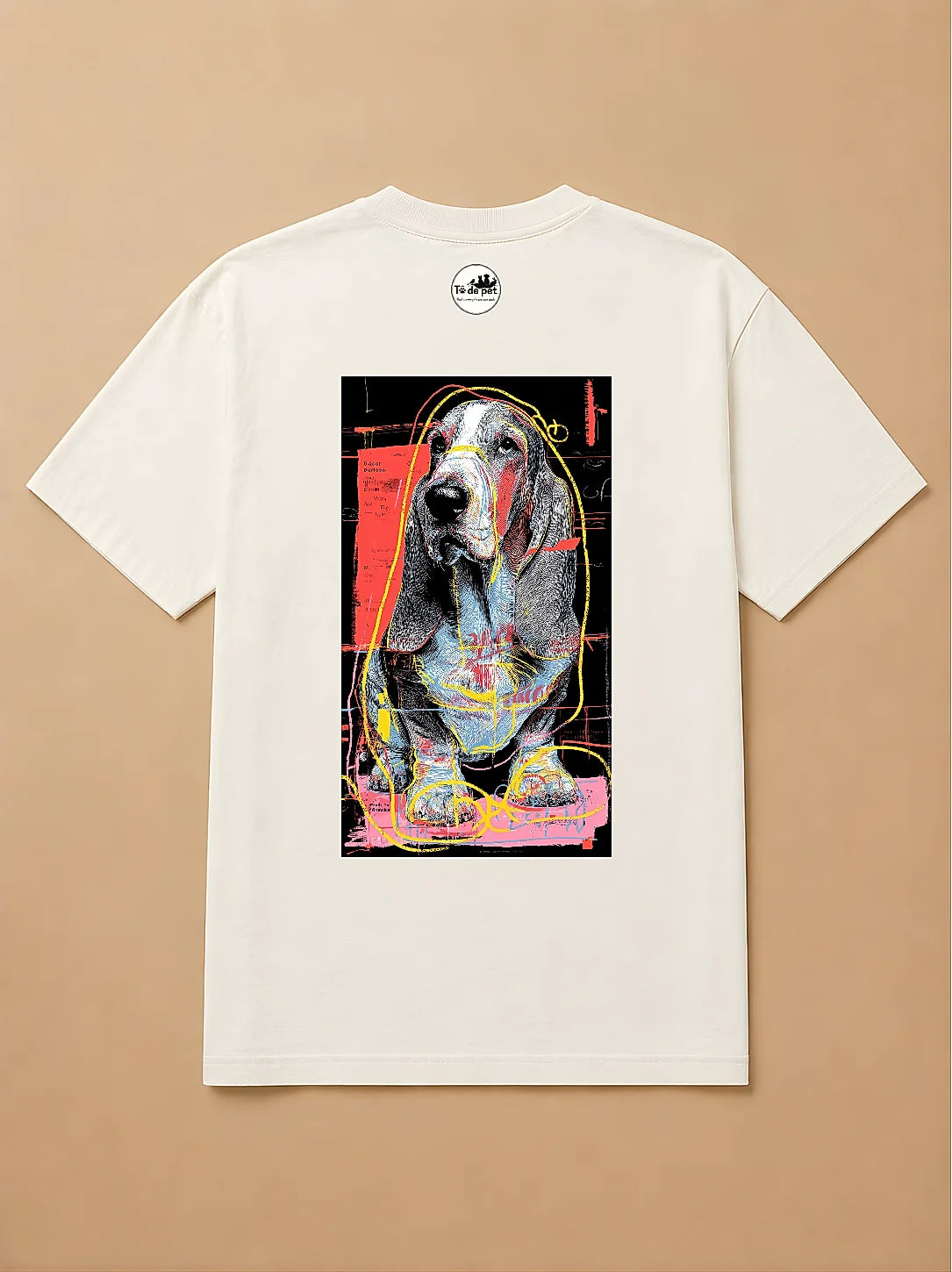 Camisa Oversized Street Art - Basset Hound