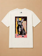 Camisa Oversized Street Art - Bulldog Francês