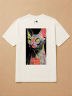 Camisa Oversized Street Art - Gato Sphynx