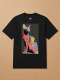 Camisa Oversized Street Art - Gato de Bengala