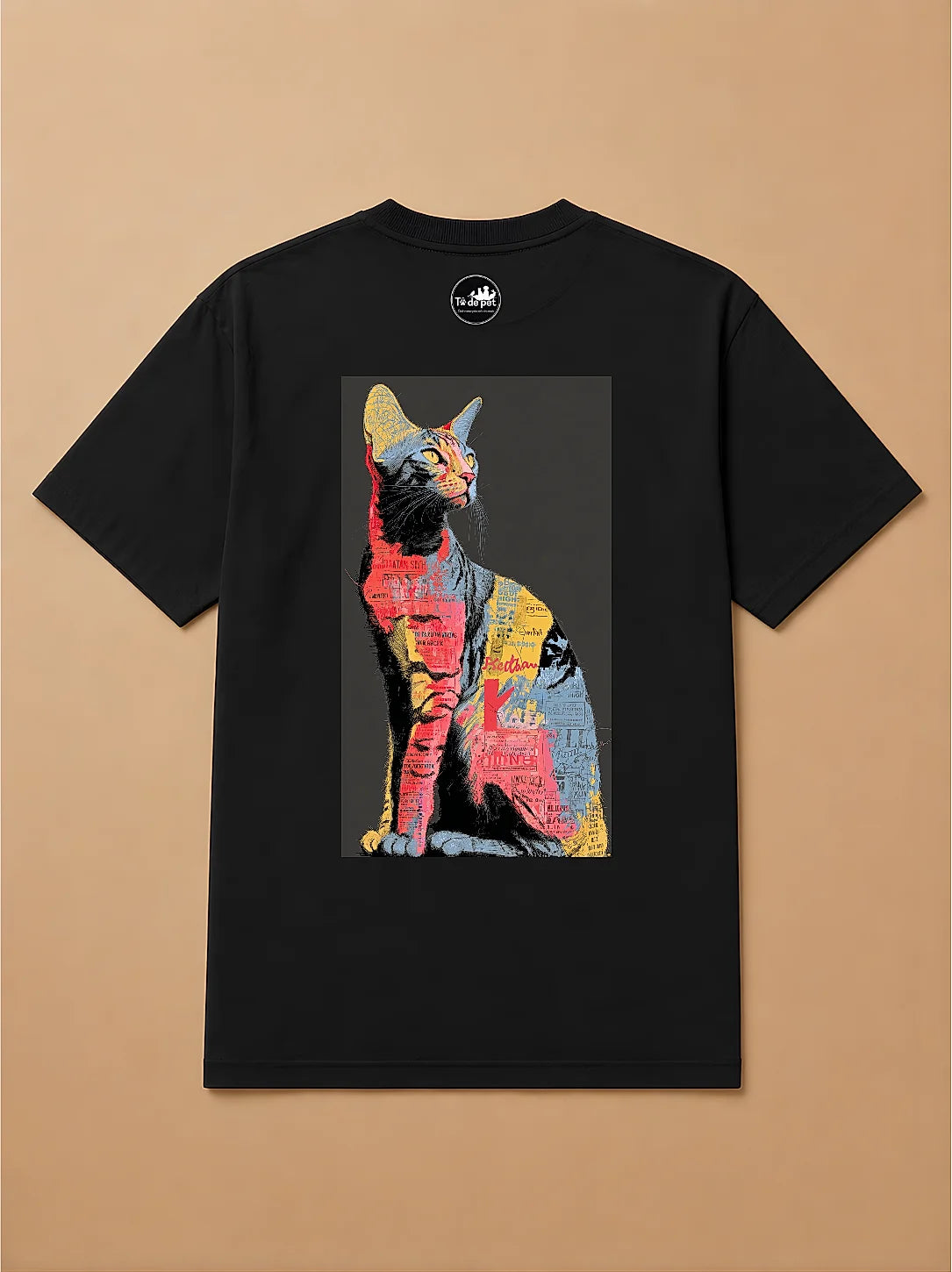 Camisa Oversized Street Art - Gato de Bengala