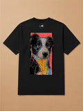 Camisa Oversized Street Art - Border Collie
