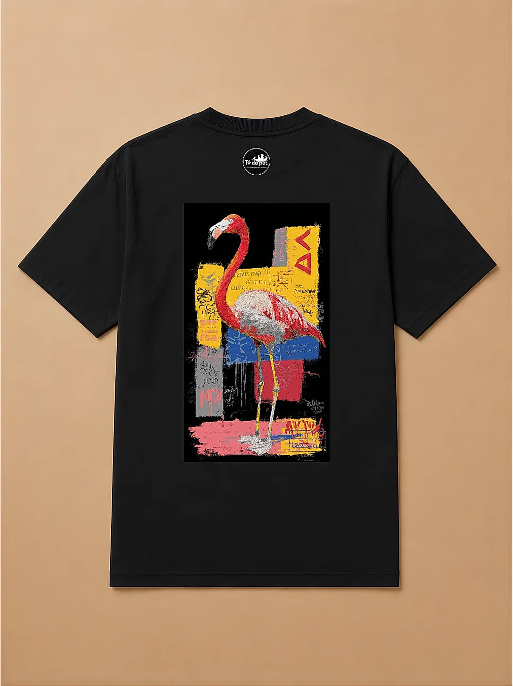 Camisa Oversized Street Art - Flamingo