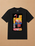 Camisa Oversized Street Art - Flamingo