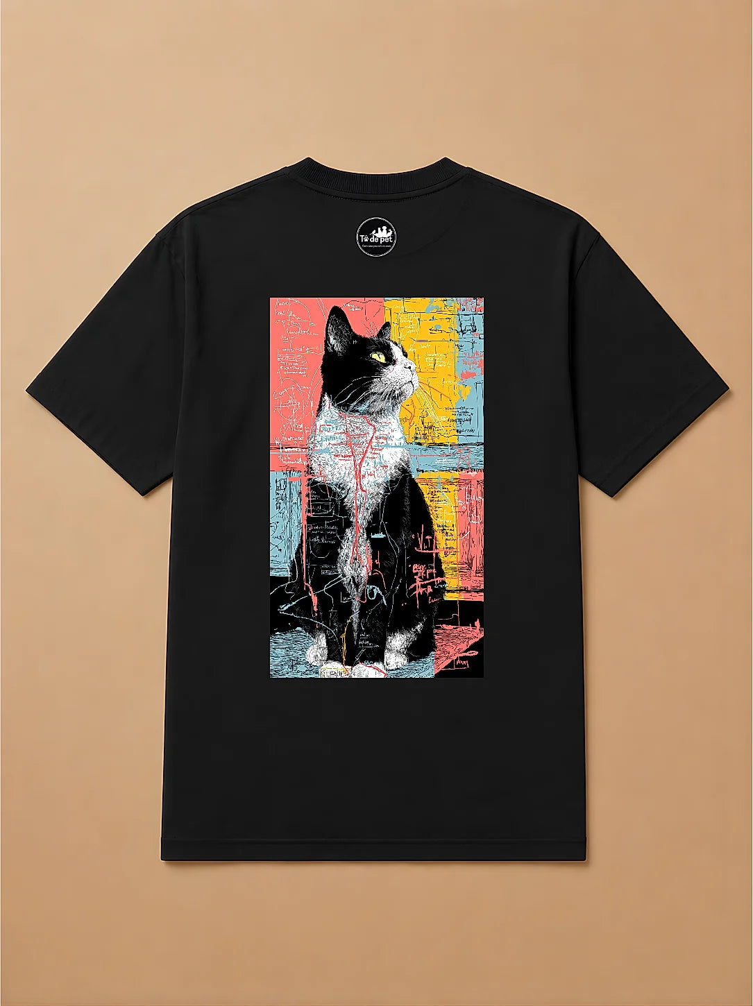 Camisa Oversized Street Art - Gato Frajola