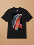 Camisa Oversized Street Art - Golfinho