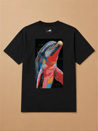 Camisa Oversized Street Art - Golfinho