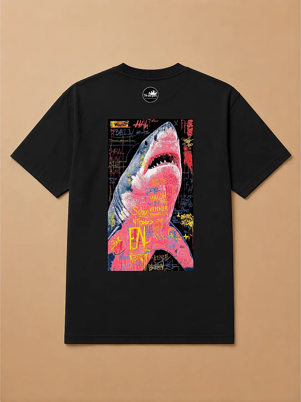 Camisa Oversized Street Art - Tubarão