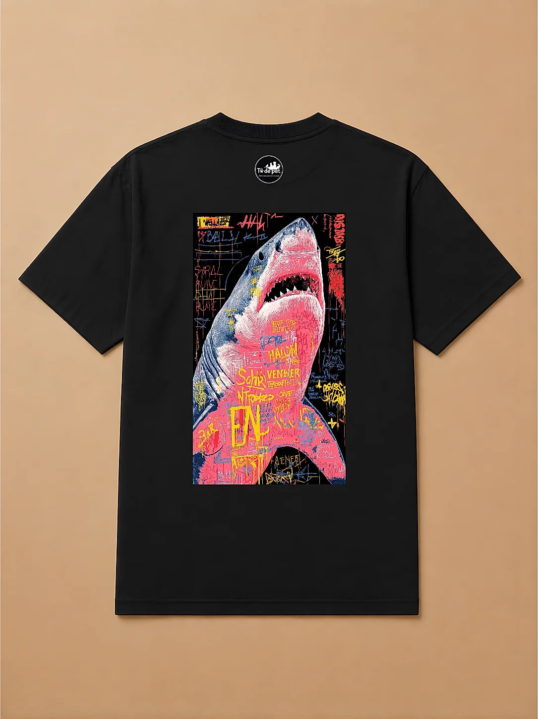 Camisa Oversized Street Art - Tubarão