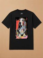 Camisa Oversized Street Art - Basset Hound