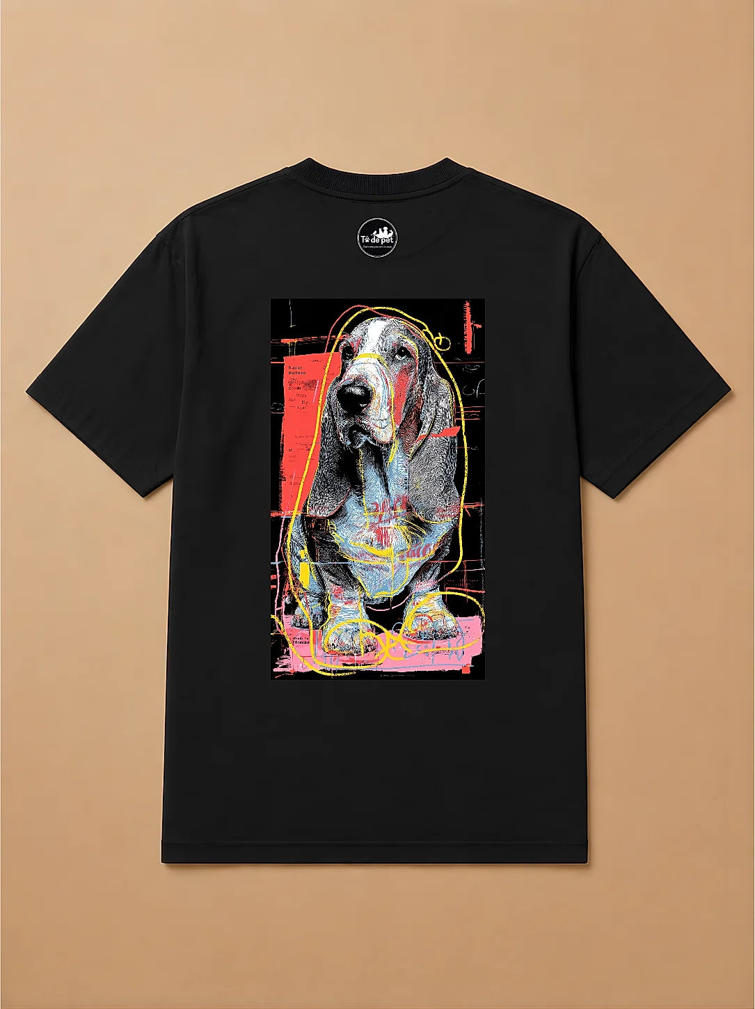 Camisa Oversized Street Art - Basset Hound