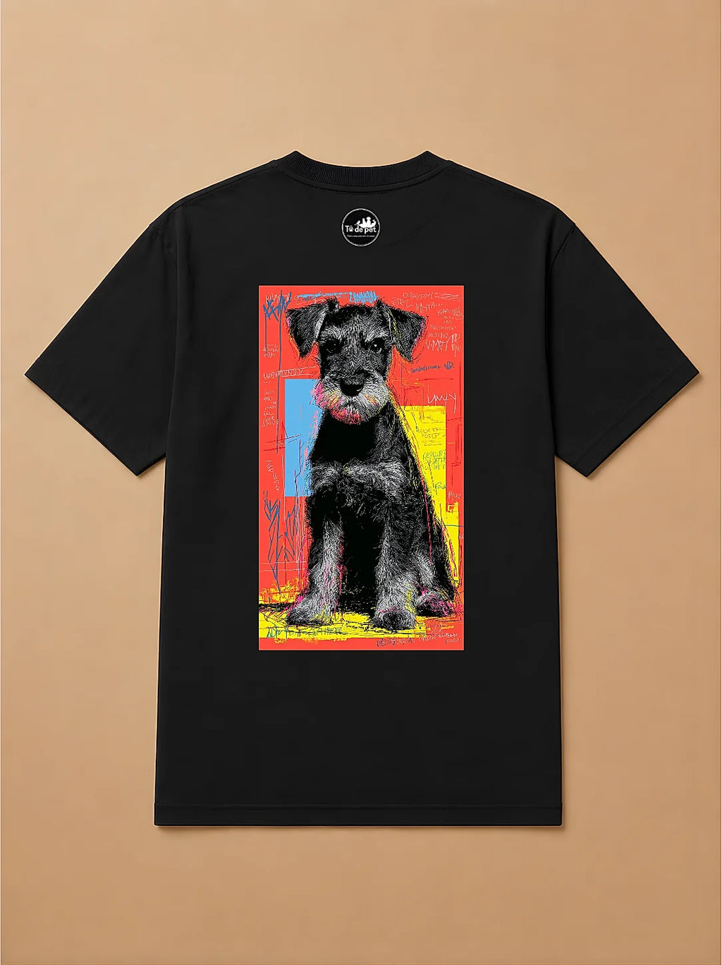 Camisa Oversized Street Art - Schnauzer