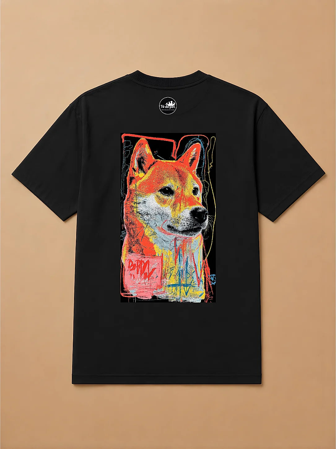 Camisa Oversized Street Art - Shiba Inu